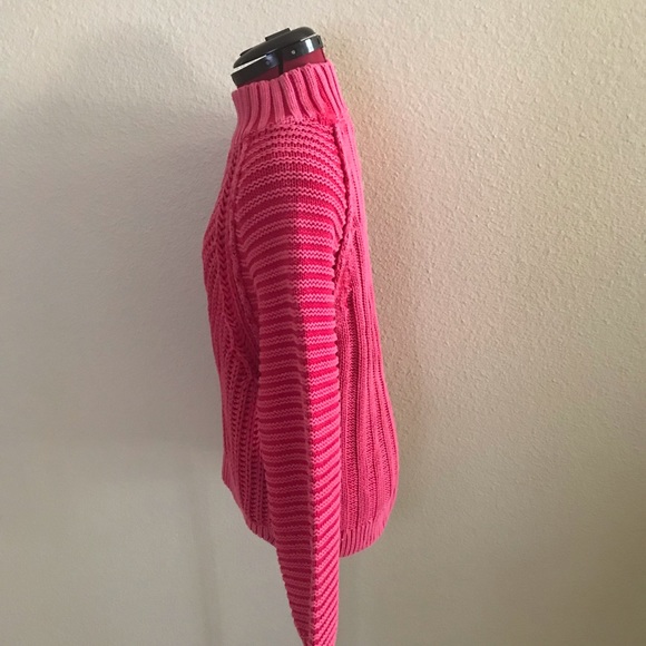 Free People Textured Knit Sweetheart Sweater in Pink Size Medium - Picture 4 of 9